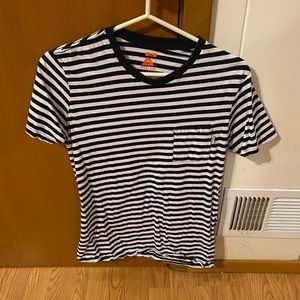 Poler Black/White Striped Pocket Shirt - Large (FITS LIKE MEDIUM)